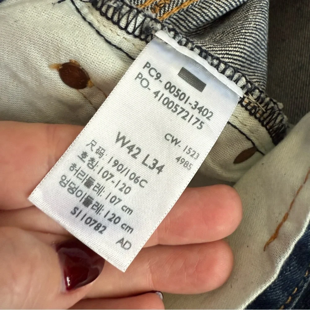501 LEVI’S Denim Jeans Button Fly 42 X 34